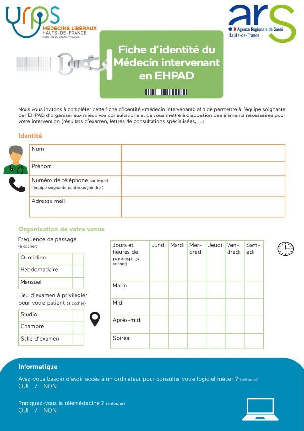 fiche identite medecin urpsml